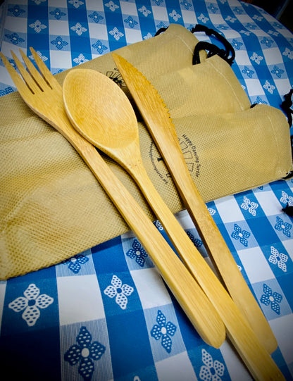 Reusable Bamboo Cutlery Set